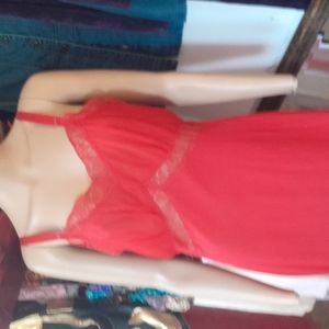 Sexy 1950s mid century acordian pleated nylon and floral lace slip sz 36